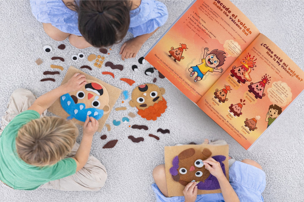 Big Feelings Learning Kit for Kids | Bilingual Book + Felt Emotions Kit